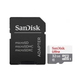 Карта памяти Sandisk 32Gb MicroSD Class 10 + SD адаптер 100 мб/с