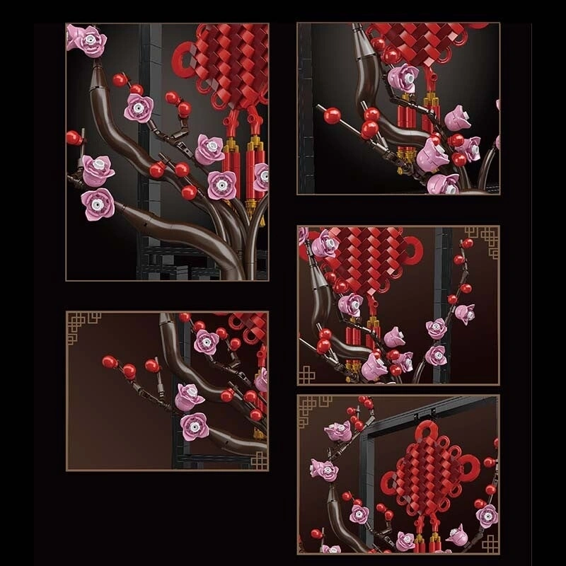 Конструктор Mould King Flower World 10014: Plum Chinese Knot. Фото 3