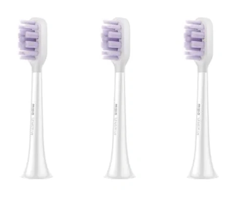 Сменные насадки для зубной щетки MiJia T301/T302/T501/T501C Sensitive 3 шт. MBS306, Белые (BHR6327CN). Фото 2