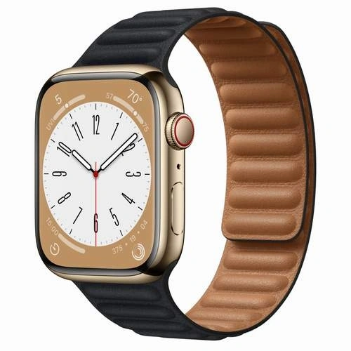 Ремешок Leather Link для Apple Watch 38/40/41/42мм, Чёрный. Фото 1