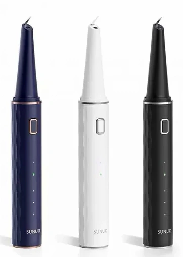 Портативный ультразвуковой скалер для чистки зубов Sunuo T12 Pro Smart Visual Ultrasonic Dental Scaler, Чёрный. Фото 2