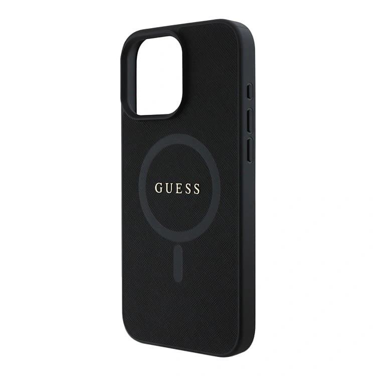 Накладка Guess для iPhone 16 Pro Max PU Saffiano (MagSafe), Black (GUHMP16XPSAHMCK). Фото 2