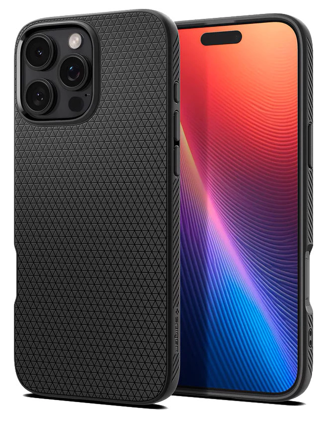 Накладка Spigen Liquid Air для iPhone 16 Pro, Matte Black (ACS08117). Фото 1