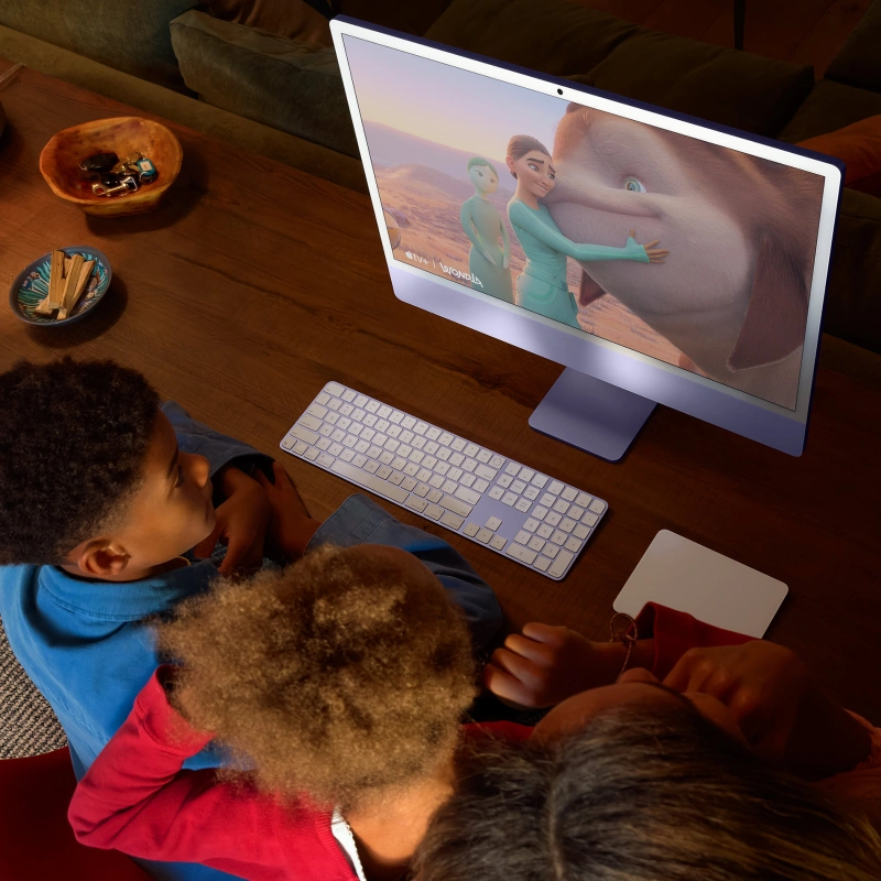 Apple iMac 24" Retina 4,5K, (MD2T4) (M4, 10-ядер CPU, 10-ядер GPU, 24 ГБ, 512 ГБ SSD, 2024), Голубой. Фото 5