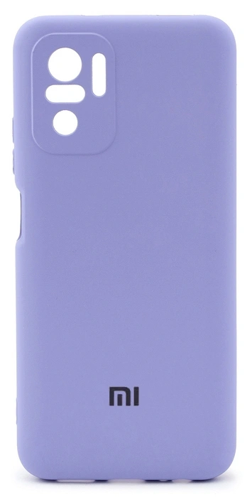 Чехол Silicone Case Logo для XiaoMi Redmi Note 10/10S, Лиловый. Фото 1