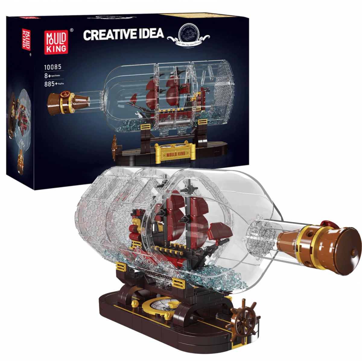 Конструктор Mould King Creative Idea (10085) Корабль в бутылке, 885 деталей. Фото 1