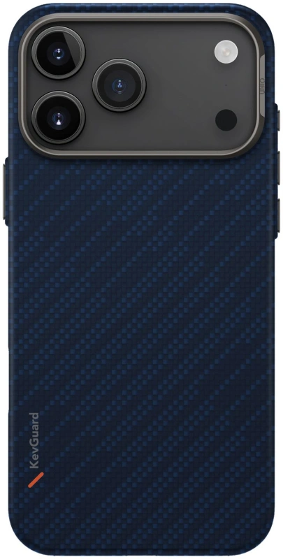 Накладка Uniq Keva Edge Aramid Case MagSafe для iPhone 17 Pro, Синяя (IP6.3P(2025)-KEVAEDMTBLU). Фото 1