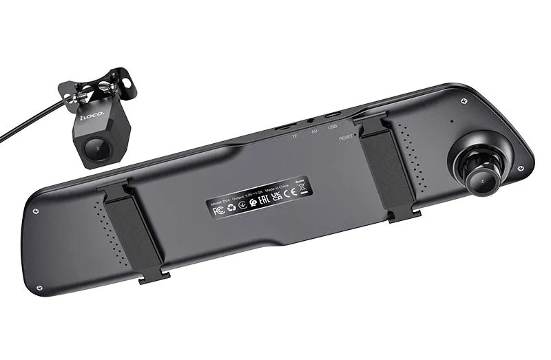 Видеорегистратор Hoco DV4 mirror driving recorder (dual-channel), Iron Gray. Фото 3