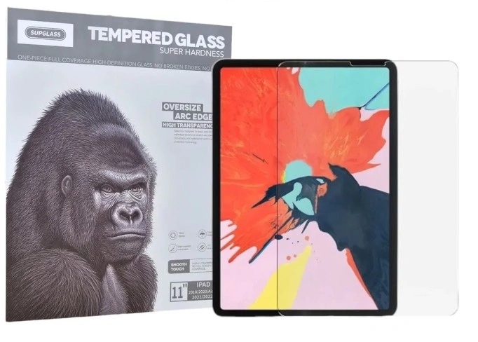 Защитное стекло SupGlass для iPad Pro 11" (2018-2022) Tempered Glass Super Hardness 9D XC-20, Прозрачное. Фото 1