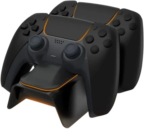 Зарядная станция для двух контроллеров DOBE DualSense PS5 RGB, Black (TP5-0521S). Фото 1