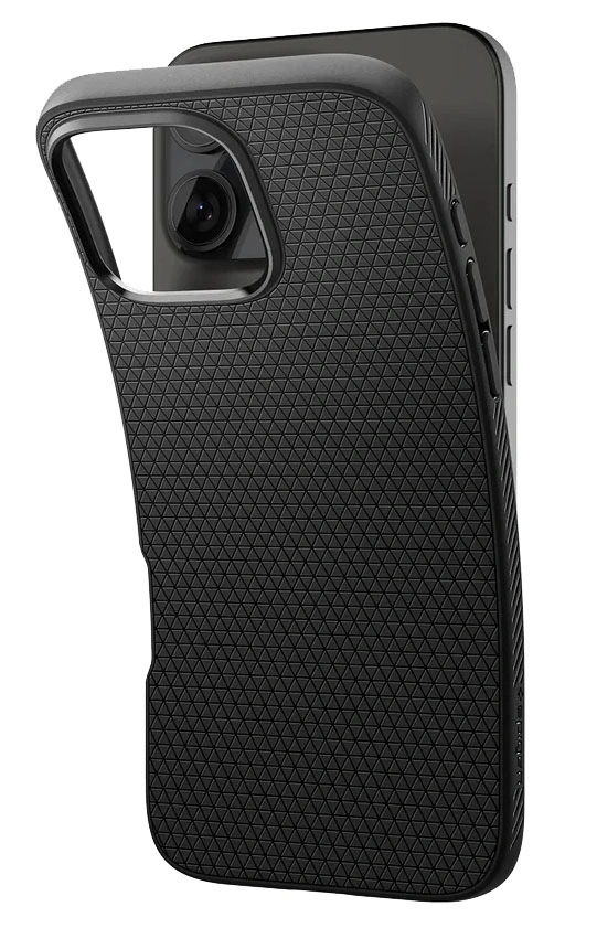 Накладка Spigen Liquid Air для iPhone 16 Pro Max, Matte Black (ACS07988). Фото 3