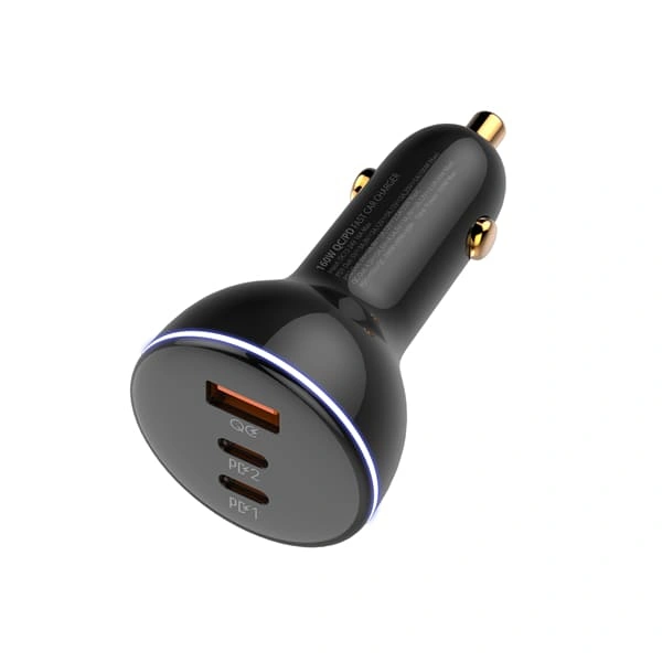 Автомобильное зарядное устройство LDNIO Super Fast Car charger 160W, Чёрное (C102). Фото 3