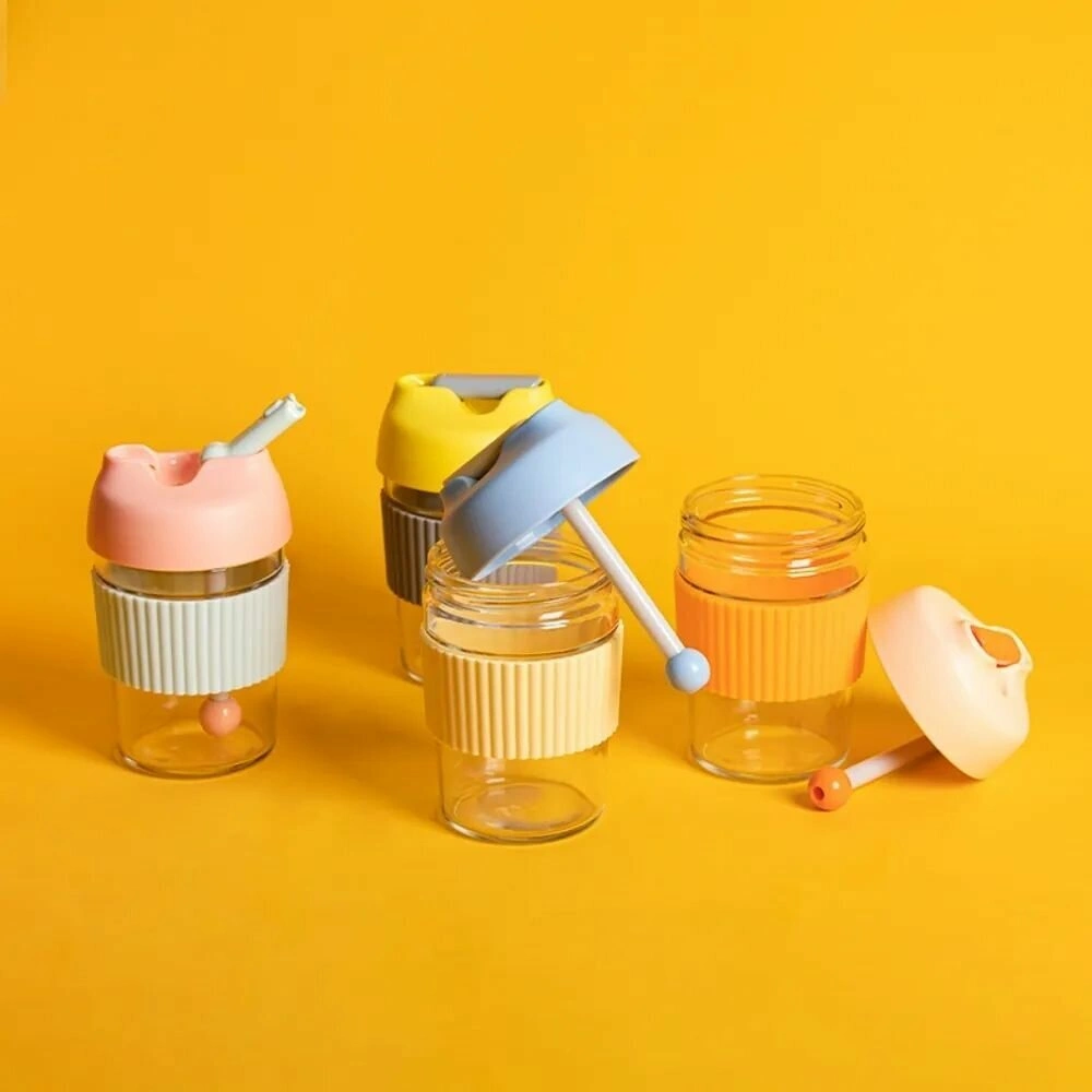 Термокружка Kiss Kiss Fish Rainbow 365ml, Yellow Gray (G-U36W). Фото 3