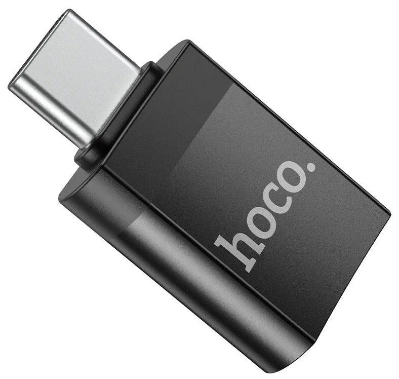 Переходник Hoco UA17 Type-C male to USB female USB3.0, Чёрный. Фото 5
