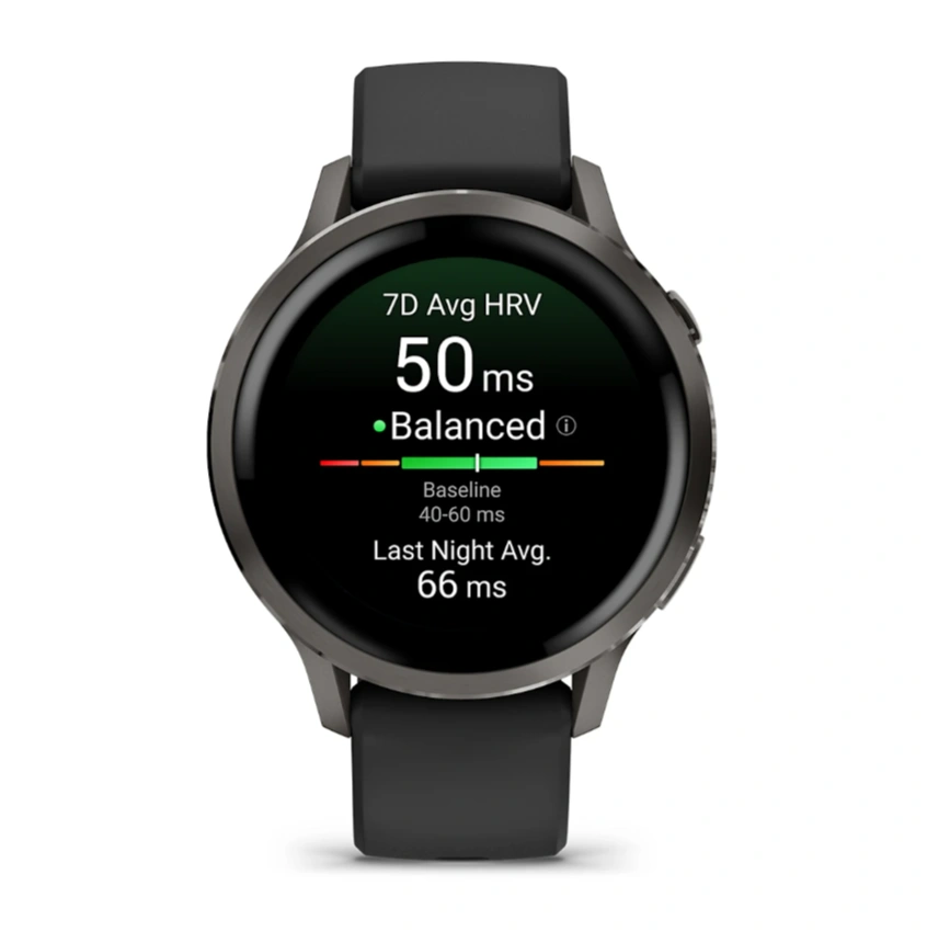 Умные часы Garmin Venu 4 41mm Black with Black Silicone Band (010-03013-42). Фото 3