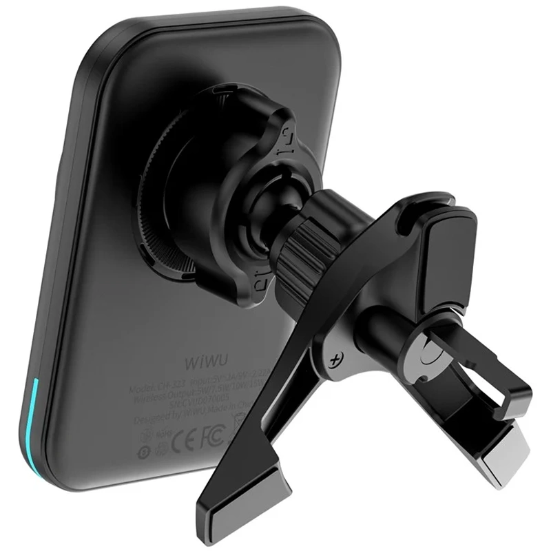 Держатель с беспроводной зарядкой Wiwu Qi2.0 Magsafe 15W, Black (CH-323). Фото 2