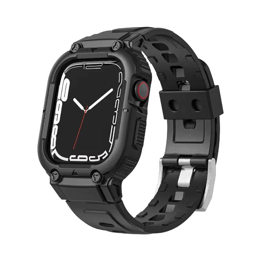 Ремешок Wiwu для Apple Watch 44/45/46/49мм Armor Series 2in1, Black (Wi-WB014). Фото 1