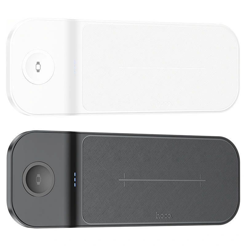 Беспроводная зарядная станция Hoco CQ6 Step 3-in-1 15W (Sam Watch), White. Фото 4