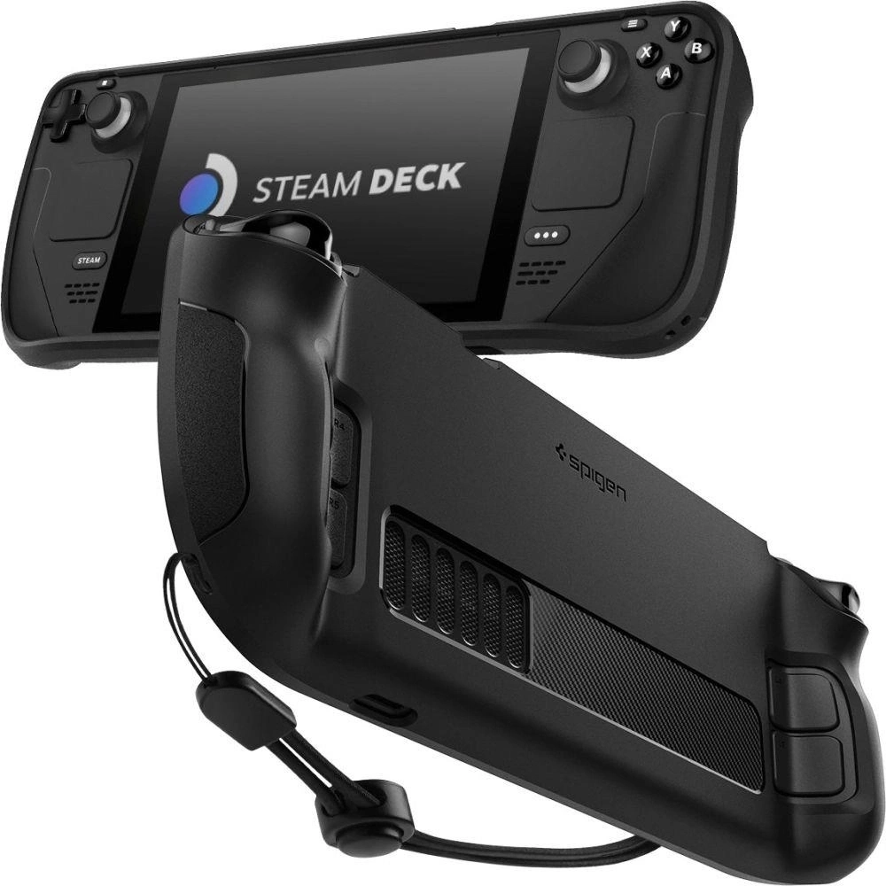 Чехол Spigen Rugged Armor для Steam Deck, Matte Black (ACS03730). Фото 1