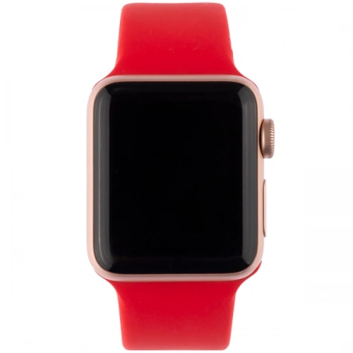 Ремешок силиконовый для Apple Watch 44/45/46/49мм, Красный. Фото 3