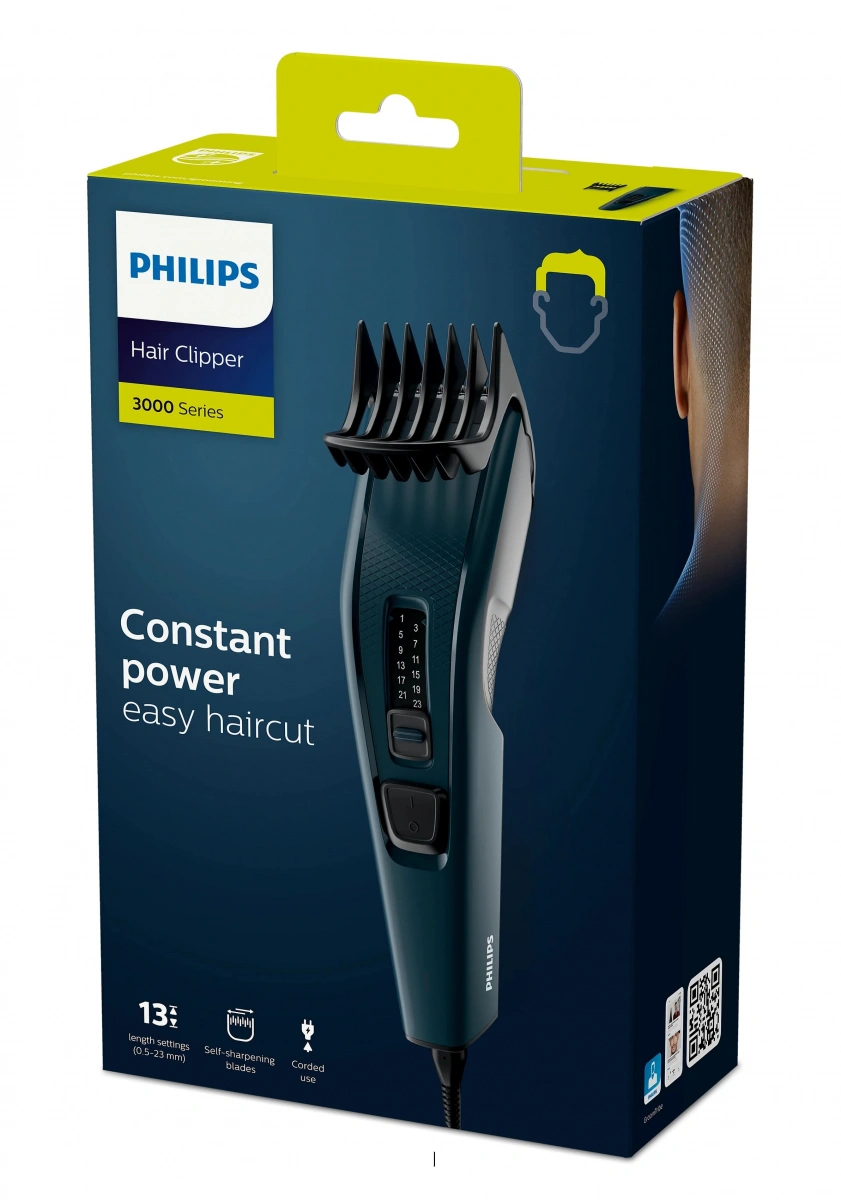 Машинка для стрижки Philips Series 3000 HC3505/15, Синий/Чёрный. Фото 5