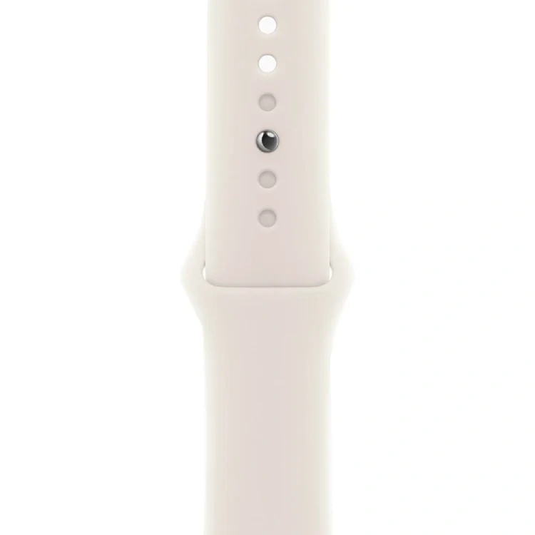 Apple Watch Series 11, 42 мм, алюминий цвета «Silver», спортивный ремешок "Starlight", S/M (MEW34). Фото 3