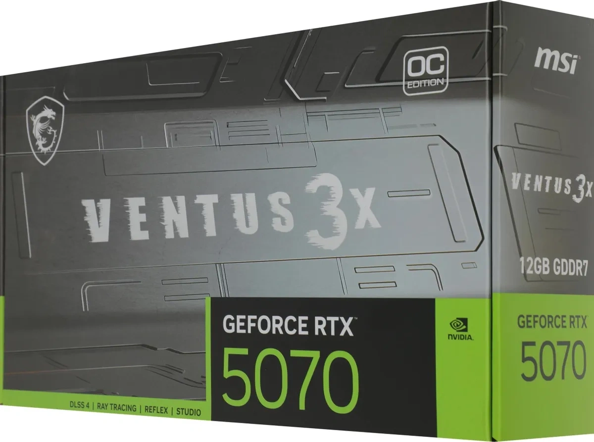 Видеокарта MSI GeForce RTX 5070 VENTUS 3X OC 12Гб GDDR7 192 bit PCIe 5.0. Фото 6