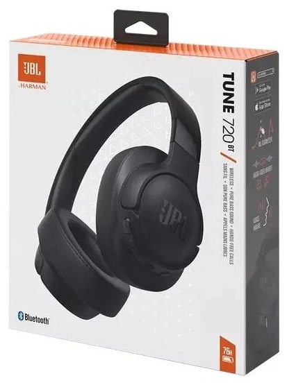 Беспроводные наушники JBL Tune 720BT, Чёрные (Уцененный товар). Фото 6