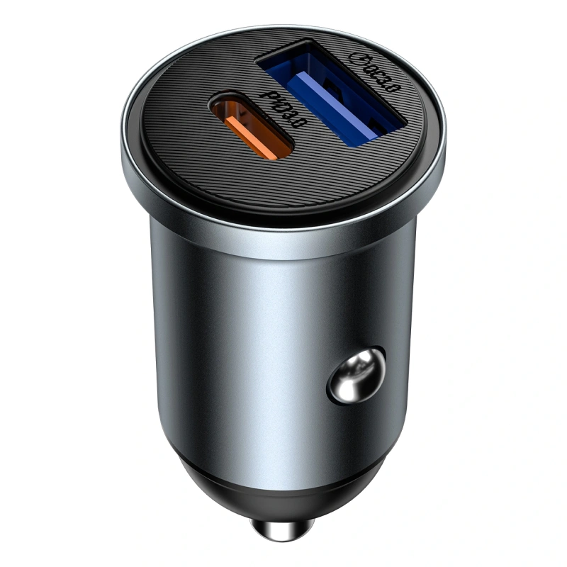 Автомобильное зарядное устройство Wiwu Nano Lite 35W USB‑C+USB, Gray (Wi-CC030). Фото 2