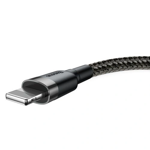 Кабель Baseus Cafule Cable USB To Lightning 2A 3м, Серо-черный (CALKLF-RG1-2A). Фото 2