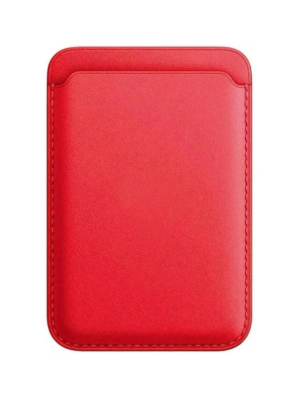 Магнитный бумажник Leather Wallet MagSafe для iPhone, Red. Фото 1