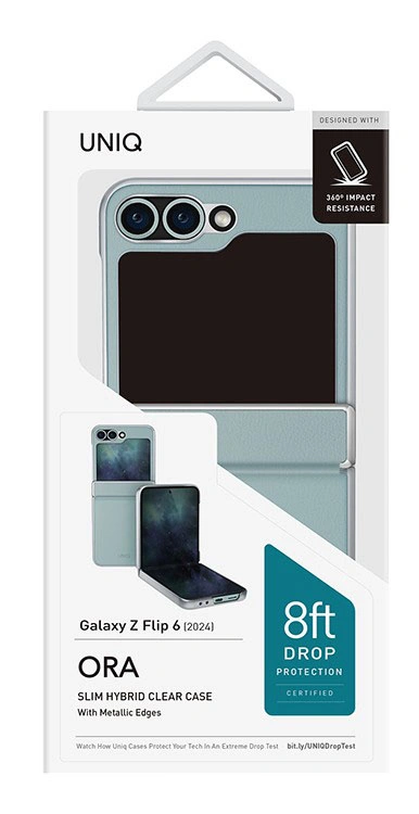 Чехол Uniq Hybrid для Samsung Galaxy Z Flip6/Z Flip5 ORA Premium leatherette, Mint (GZFLIP6HYB-ORAMNT). Фото 3