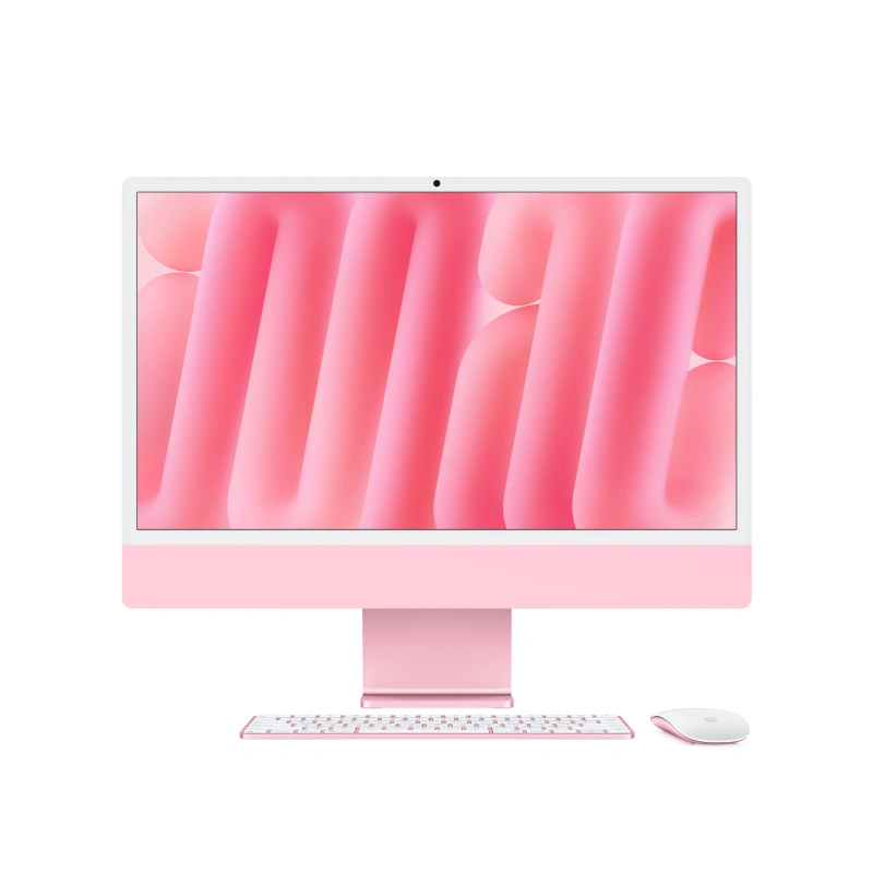 Apple iMac 24" Retina 4,5K, (MWUG3RU/A) (M4, 8-ядер CPU, 8-ядер GPU, 16 ГБ, 256 ГБ SSD, 2024), Розовый. Фото 2