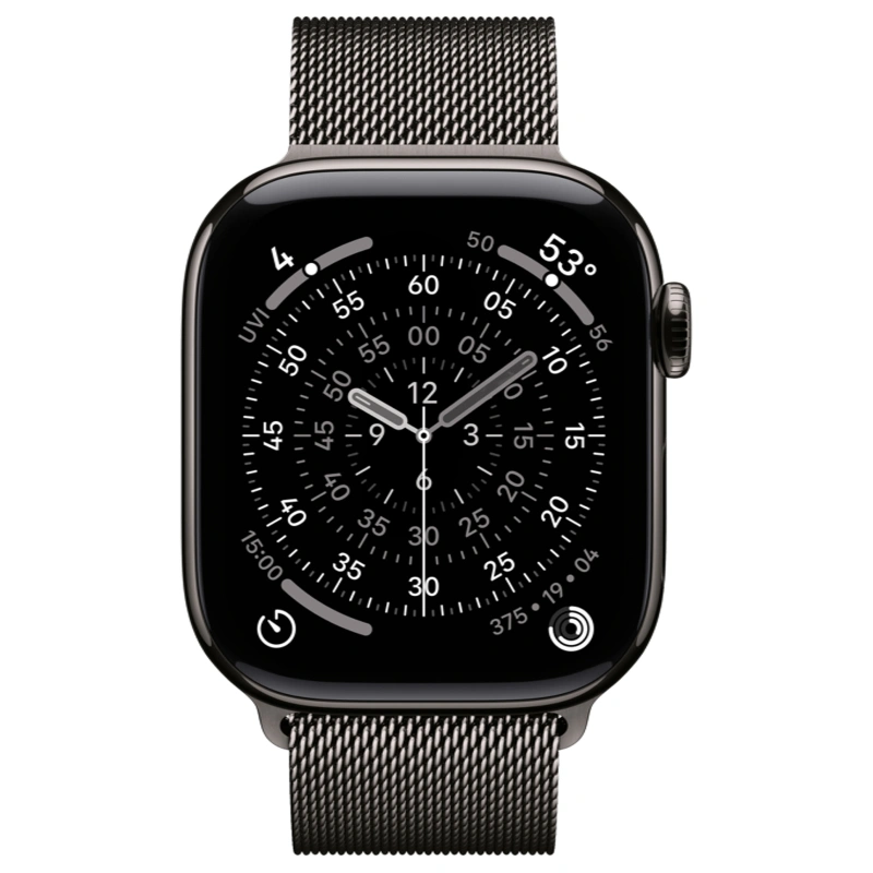 Apple Watch Series 11 GPS + Cellular, 42 мм, Slate Titanium, Миланская петля "Slate" (MF8U4). Фото 2