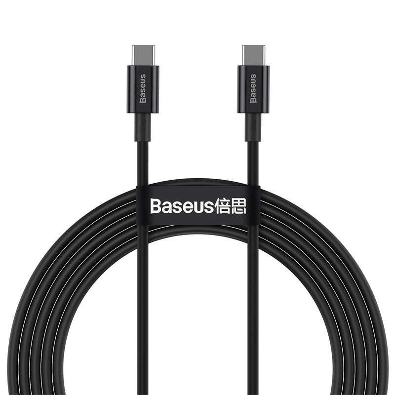 Кабель Baseus Superior Series Fast Charging Data Cable Type-C to Type-C 100W 1м, Чёрный (CATYS-B01). Фото 1