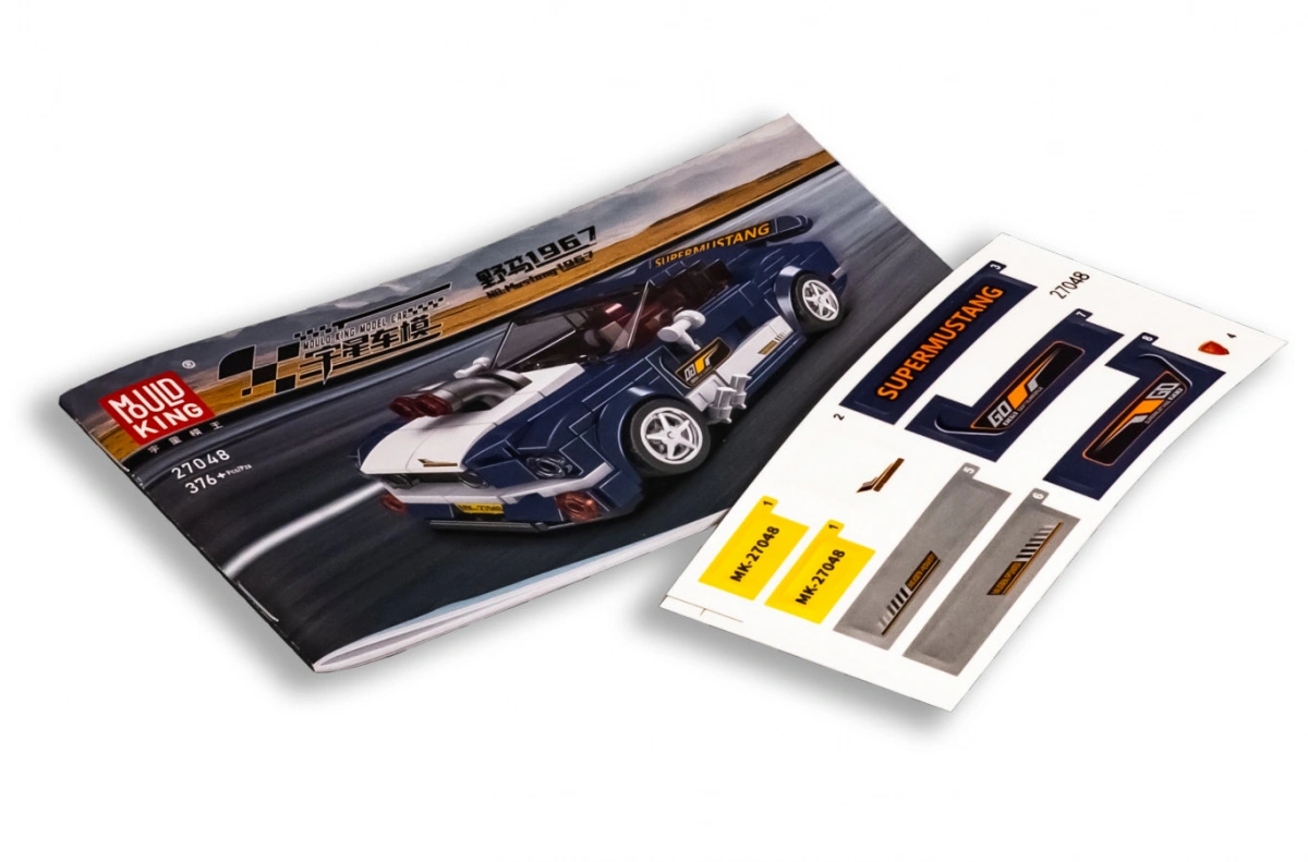 Конструктор Mould King Models 27048. Mustang 1967, 376 деталей. Фото 4