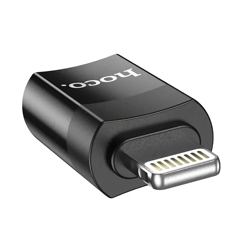 Переходник Hoco UA17 OTG Lightning to Type-С, Чёрный. Фото 5