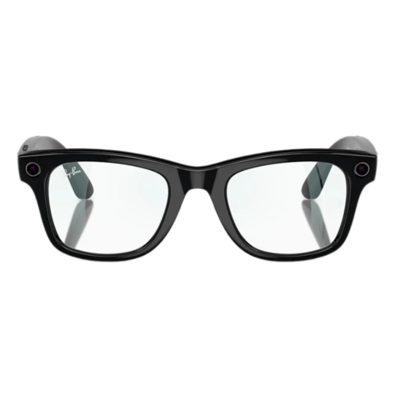 Умные очки Ray Ban Wayfarer RW4006 Глянцевый чёрный/Прозрачный150-50mm (601/SB50). Фото 2