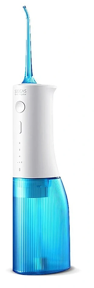 Беспроводной ирригатор Soocas W3 PRO (4 насадки) (без футляра для насадок), Голубой. Фото 3