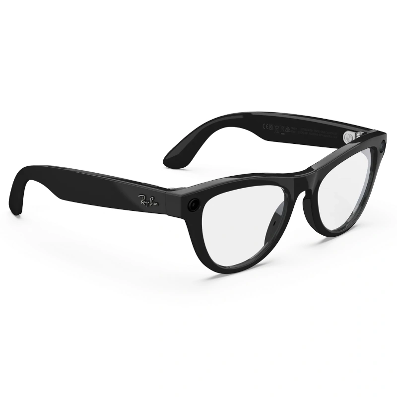 Умные очки Ray Ban Skyler (Gen 2) RW4014 Shiny Black/Clear 150-52mm (601/SB52). Фото 3