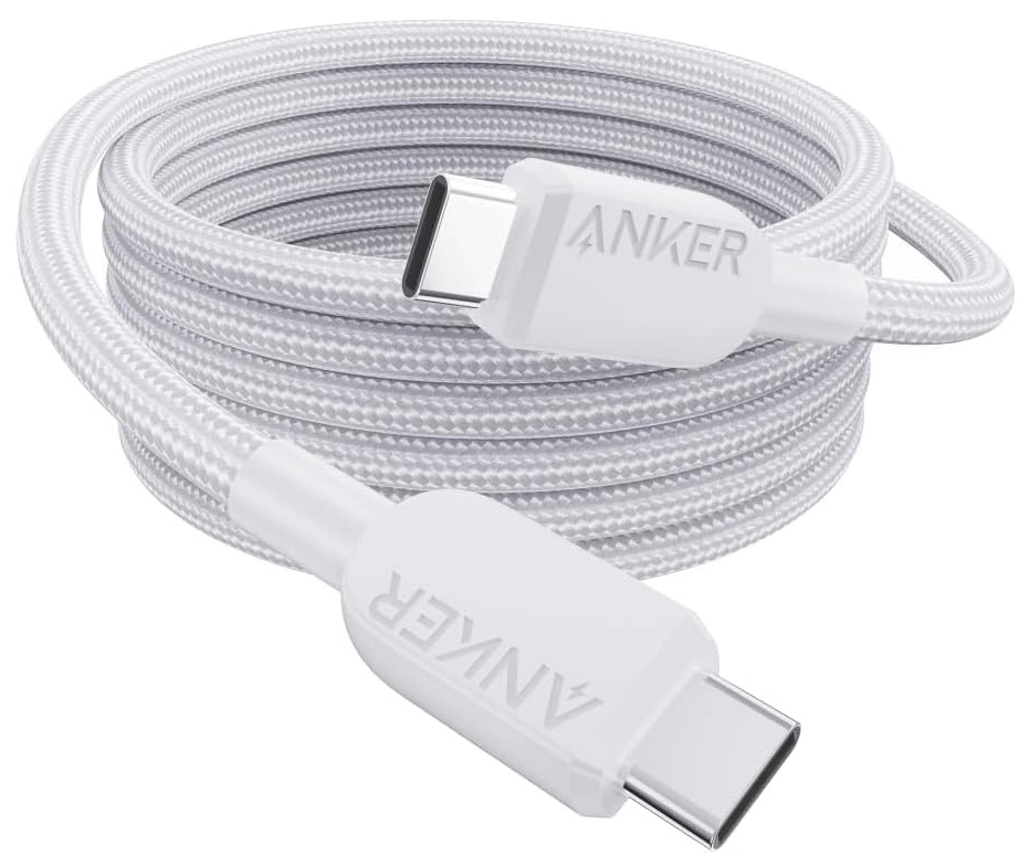 Кабель Anker USB-C to USB-C 240W 1.8м, Белый (A81C6621). Фото 1