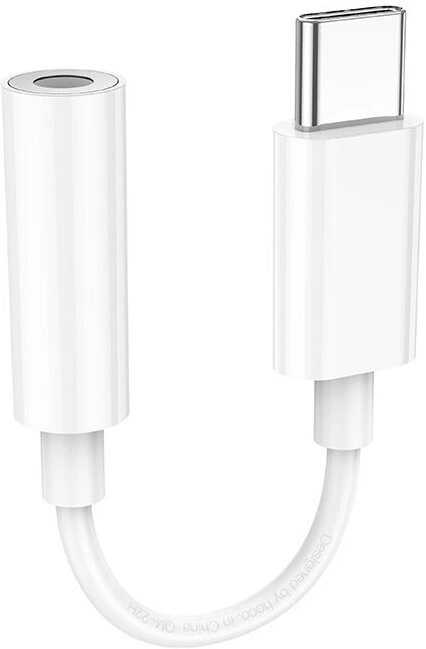 Адаптер Hoco LS35 Type-C на аудио кабель, Белый. Фото 3