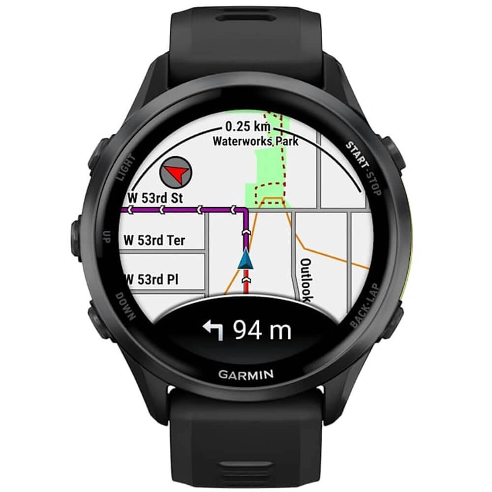 Умные часы Garmin Forerunner 970 Carbon Gray DLC Titanium, Чёрно-серый ремешок (010-02969-10). Фото 2