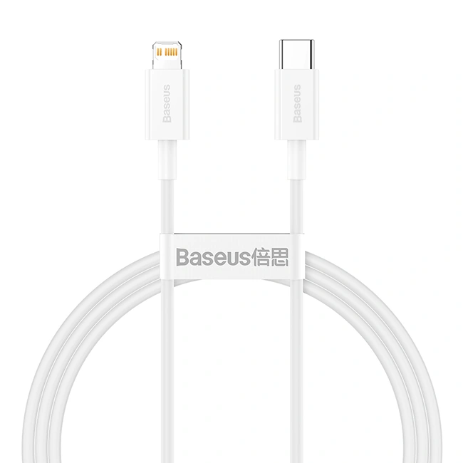 Кабель Baseus Superior Series Fast Charging Data Cable Type-C to iP PD 20W 2m, Белый (CATLYS-C02). Фото 1