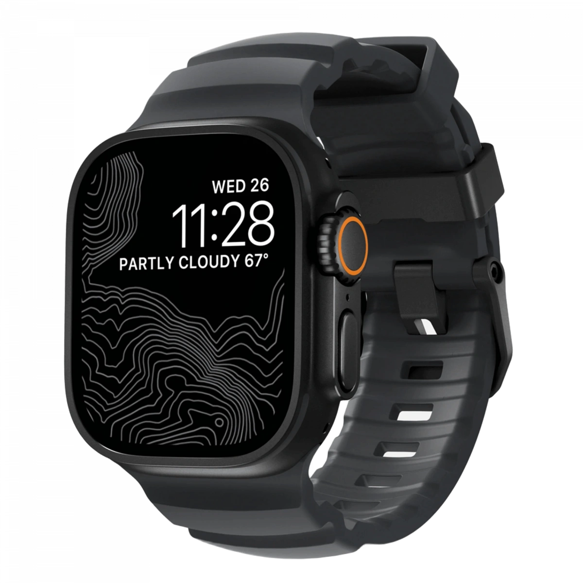 Ремешок Nomad Rocky Point Band для Apple Watch 42/44/45/49мм, Black/Storm (NM014803858). Фото 1