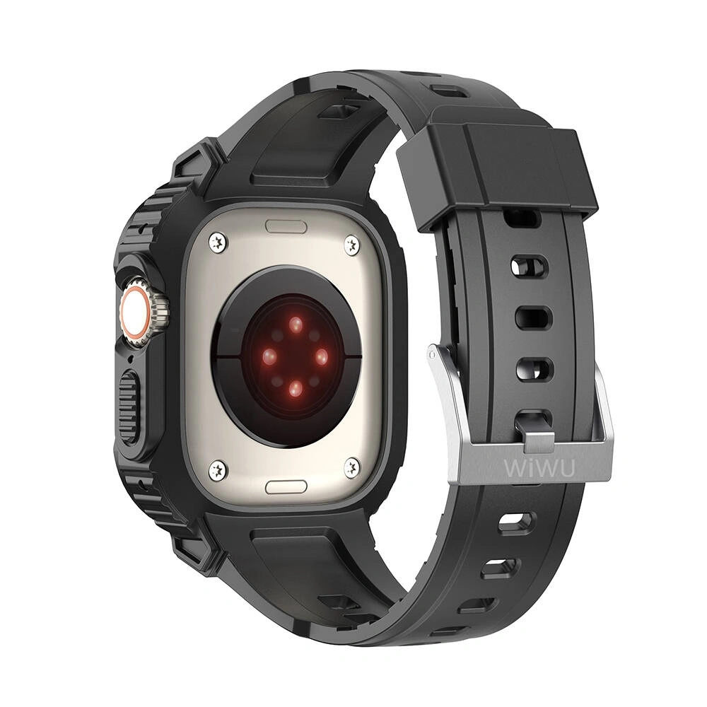 Ремешок Wiwu для Apple Watch 44/45/46/49мм Armor Series 2in1, Black (Wi-WB014). Фото 3