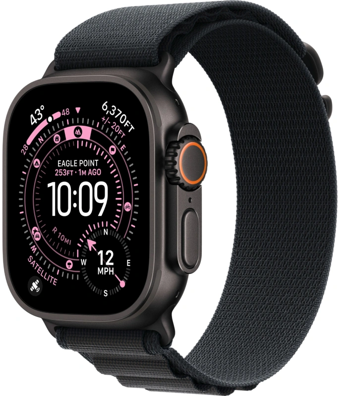 Apple Watch Ultra 2 (2024) GPS+Cellular 49mm, чёрный титан (Уцененный товар). Фото 1