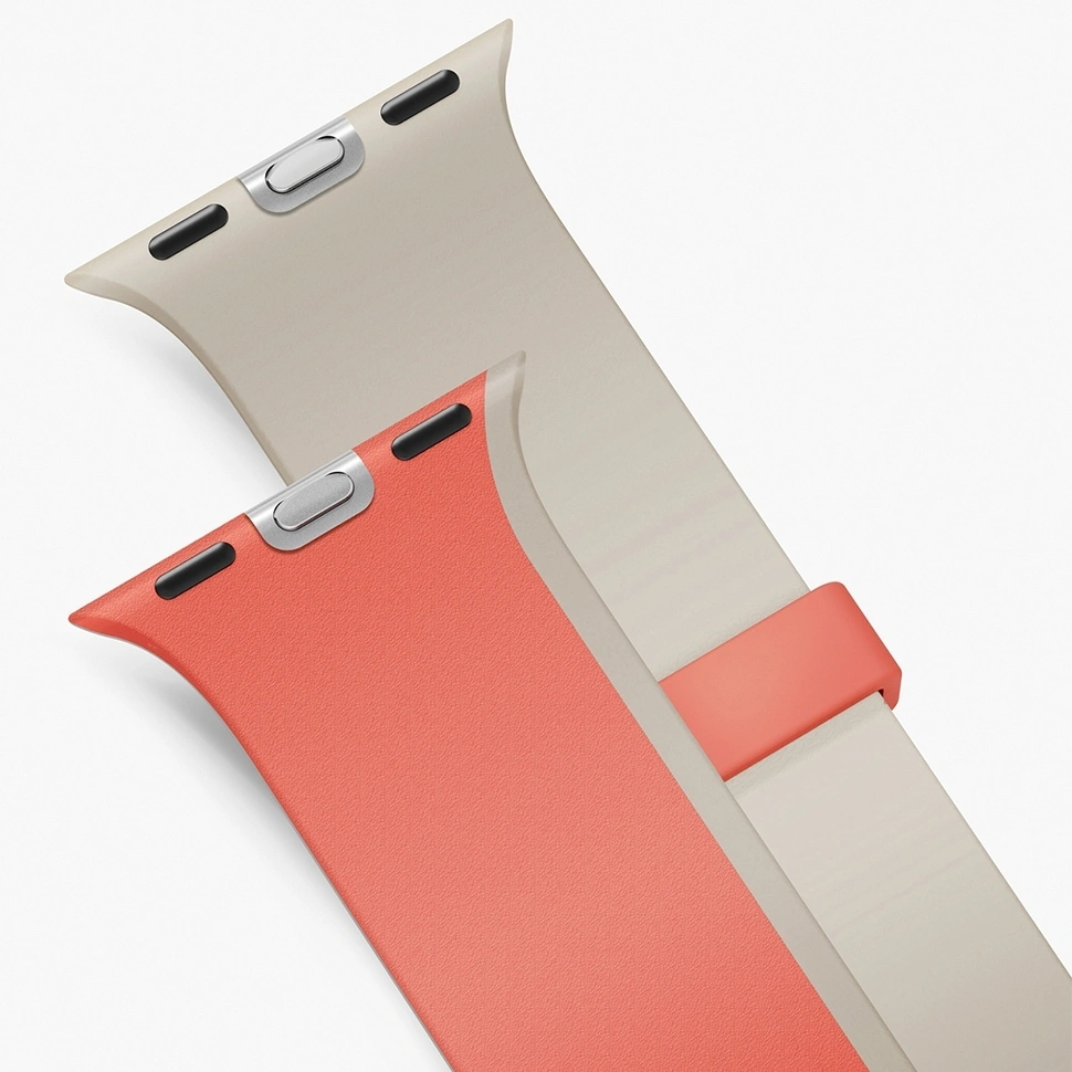 Ремешок Uniq для Apple Watch 44/45/49мм Revix IV reversible Magnetic, Coral Quartz/Beige (49MM-REV4CRLQBEG). Фото 3