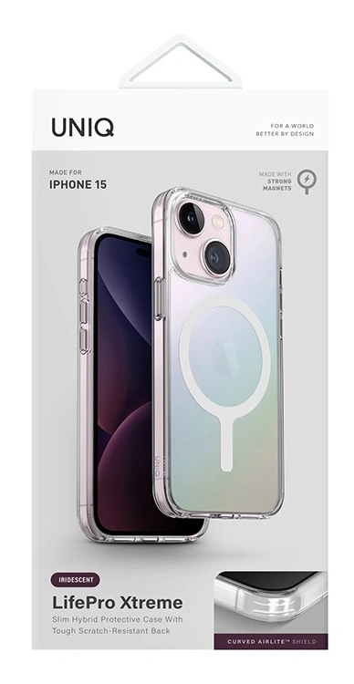 Накладка Uniq для iPhone 15 Lifepro Xtreme AF (MagSafe), Iridescent (IP6.1(2023)-LXAFMIRD). Фото 5