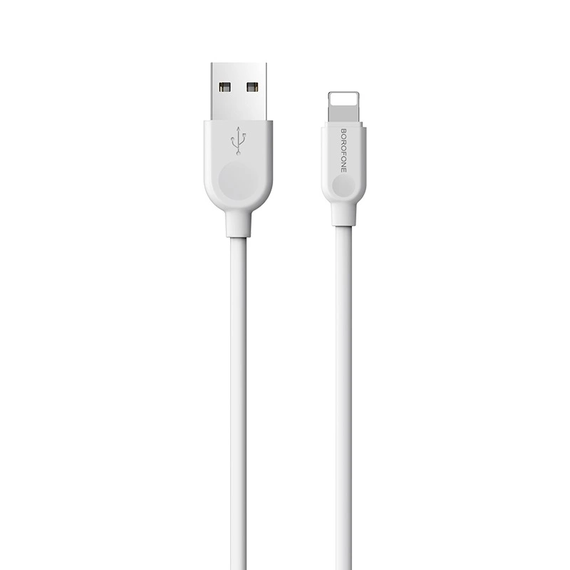 Кабель Borofone BX14 LinkJet USB to Lightning 2m, White. Фото 1